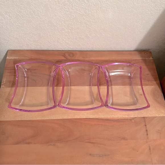 Set Of 3 Appetizer Snack Small Plate Dishes EUC - Picture 1 of 7